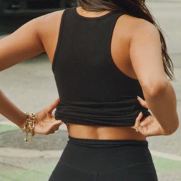 NWT Joah Brown black henley tank top - Picture 5 of 6